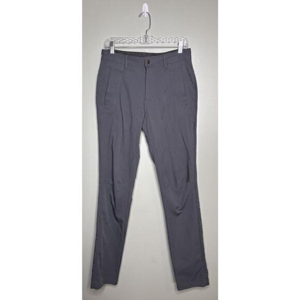 Lululemon Commute Pants Size 30 Men Gray Striped Golf Chino Stretch Athletic ABC